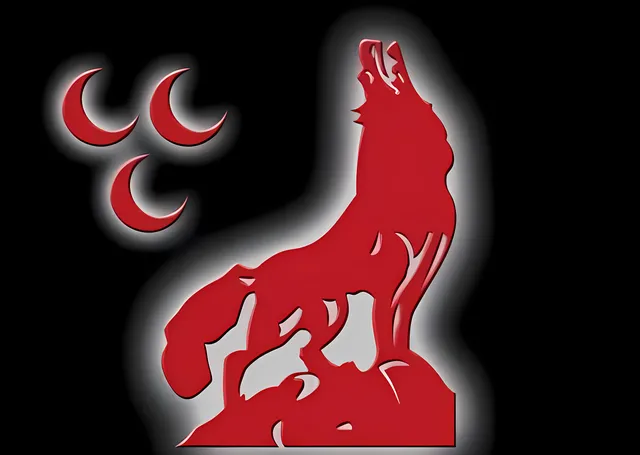 Kurt ve Üç Hilal metal tablo
