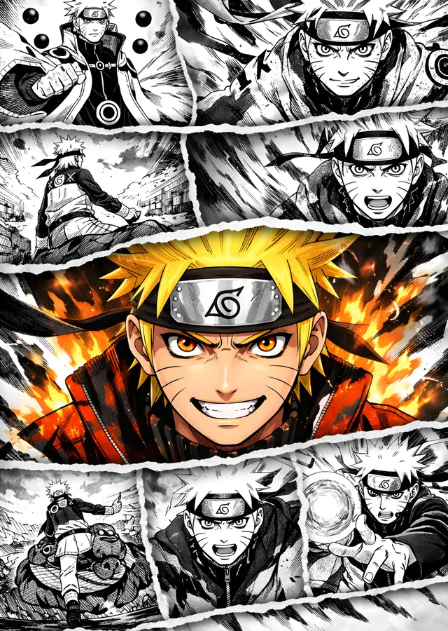 Naruto: Shonen Dövüş metal tablo