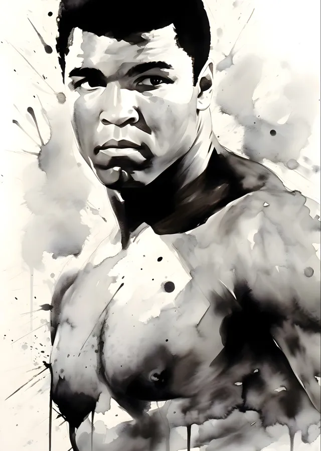 Muhammad Ali: Boksör metal tablo