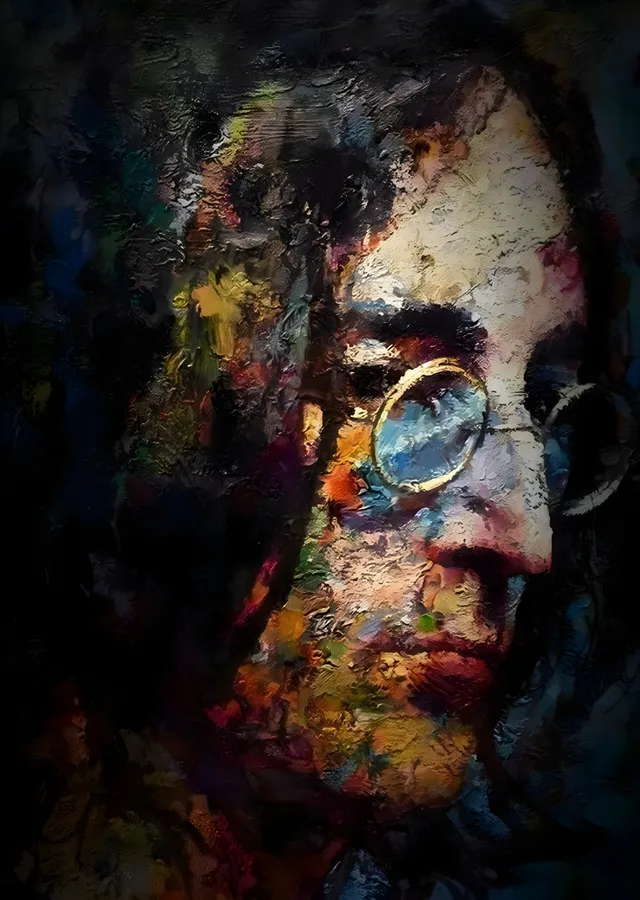 John Lennon: Dokulu Portre metal tablo