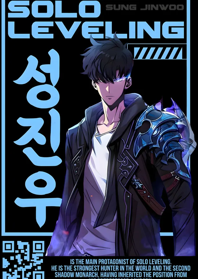Sung Jinwoo: Solo Leveling Protagonist metal tablo