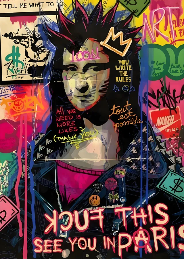 Punk Mona Lisa: See You in Paris metal tablo