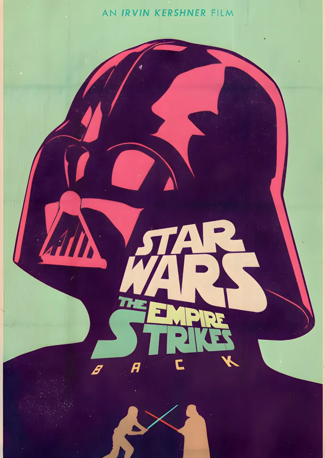 Star Wars: The Empire Strikes Back - Büyük Kask Silüeti metal tablo