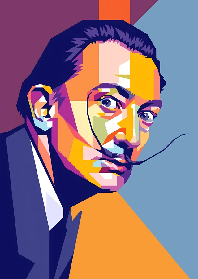 Salvador Dali Portresi metal tablo