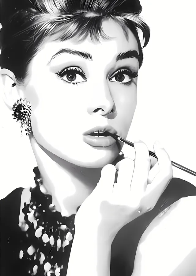 Audrey Hepburn: Zamansız Zarafet metal tablo