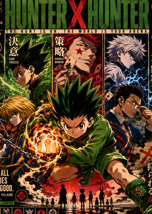 Hunter x Hunter: Gon, Killua ve Arkadaşları metal tablo