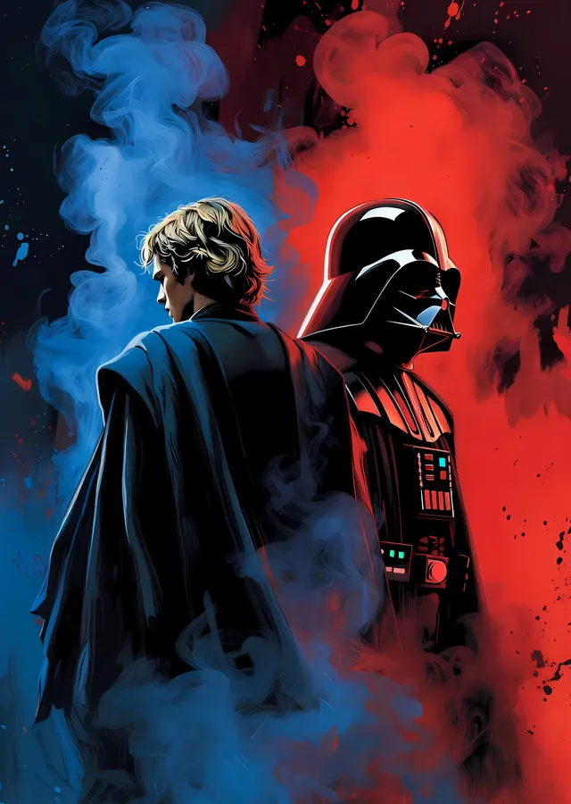 Anakin ve Vader: İki Yüz metal tablo