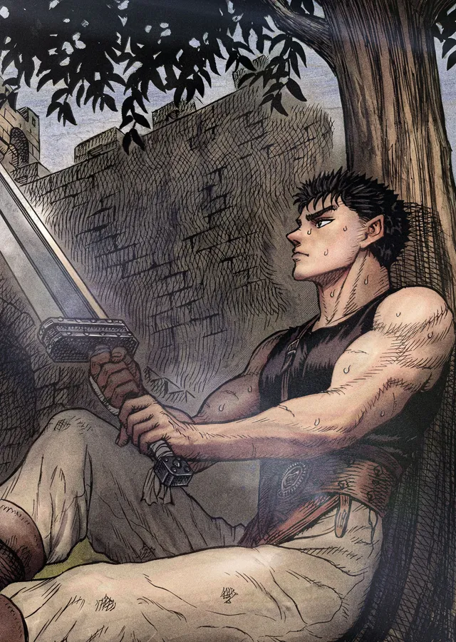 Berserk Kahramanı Guts - Ağır Kılıçlı Savaşçı metal tablo