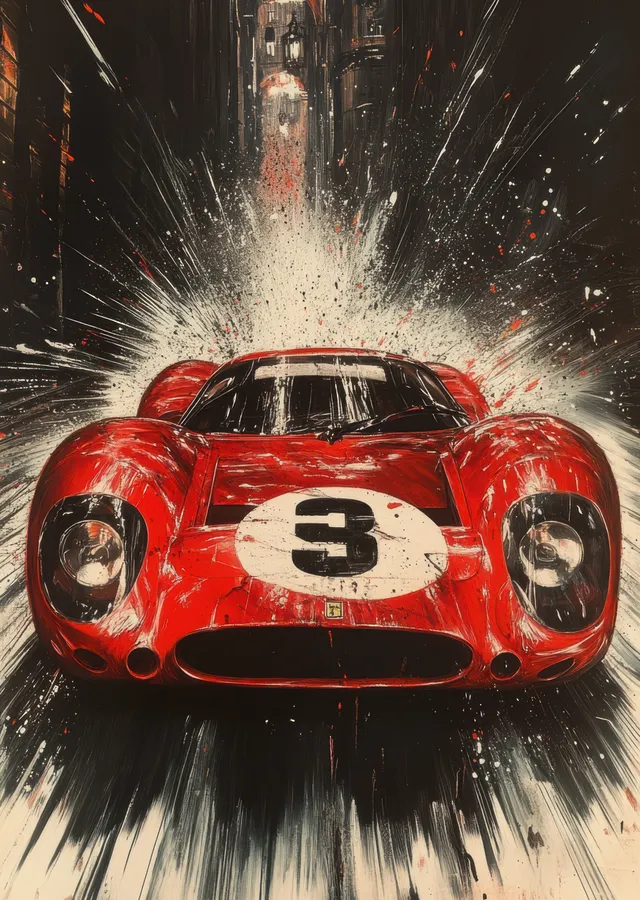Ferrari 330 P4: Yarışın İkonu metal tablo
