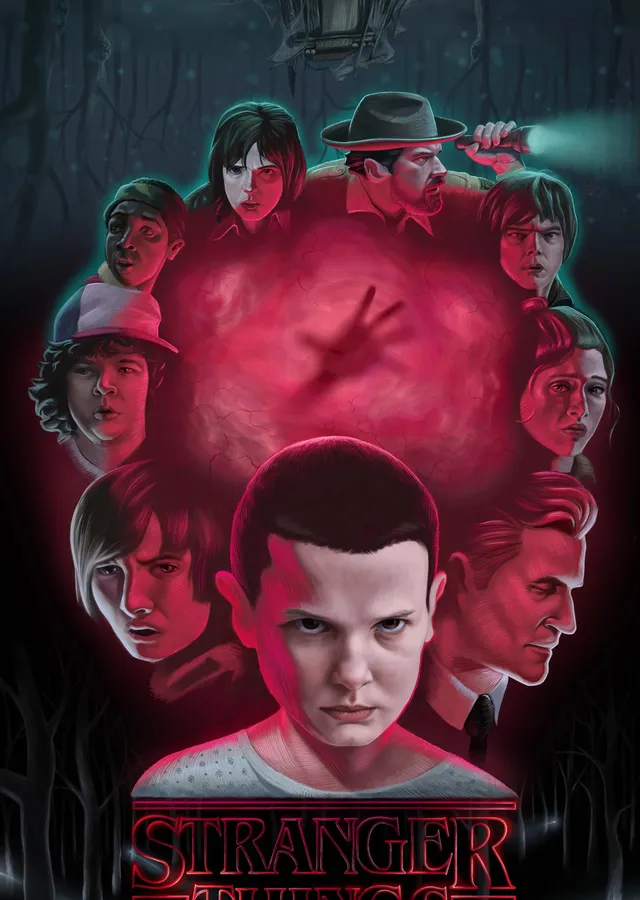 Stranger Things Karakterleri metal tablo