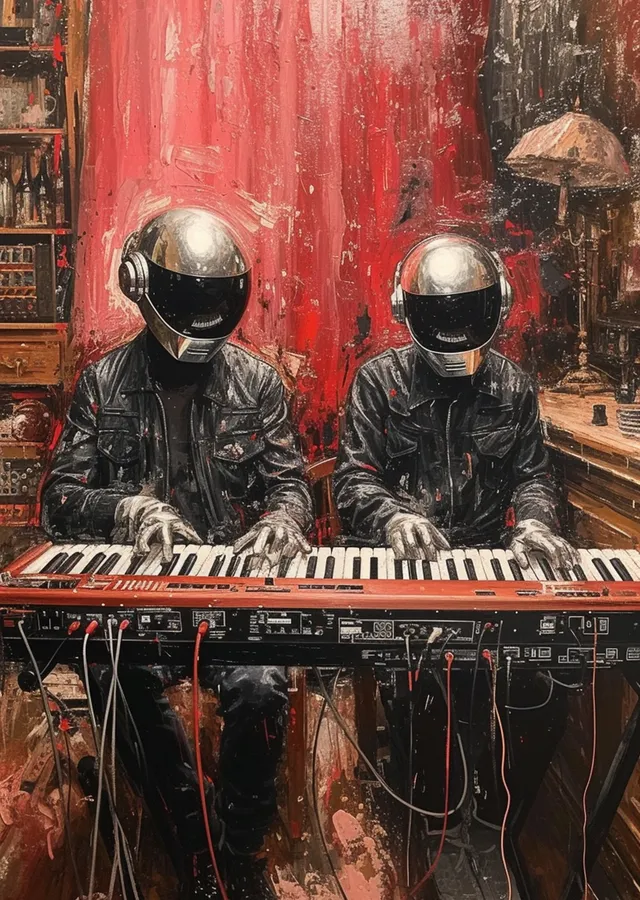 Daft Punk: Stüdyoda metal tablo