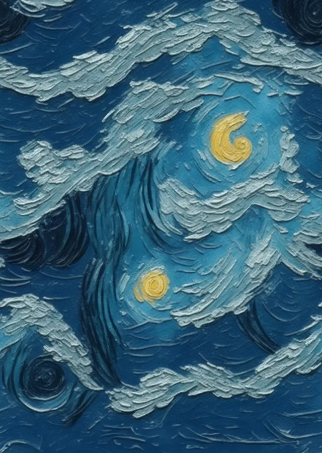 Mavi Yıldızlı Gece: Van Gogh'un Eseri metal tablo