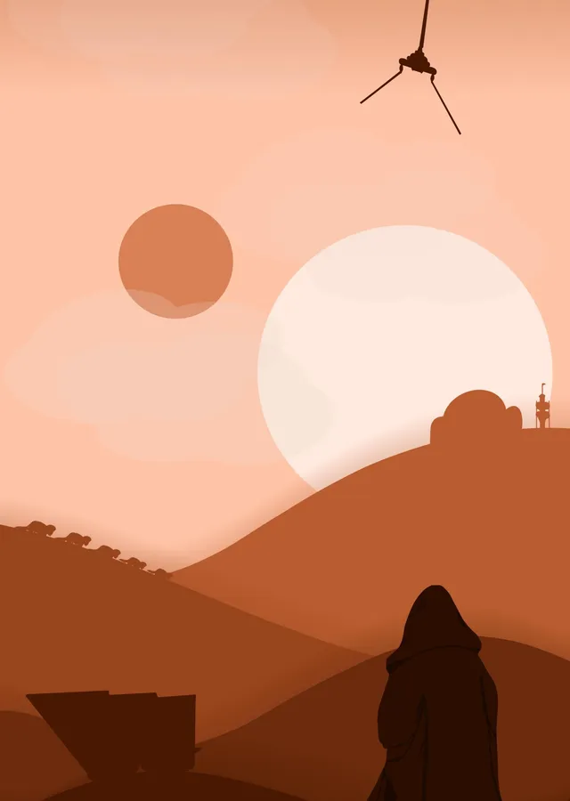 Obi-Wan: Tatooine'de Bekleyiş metal tablo