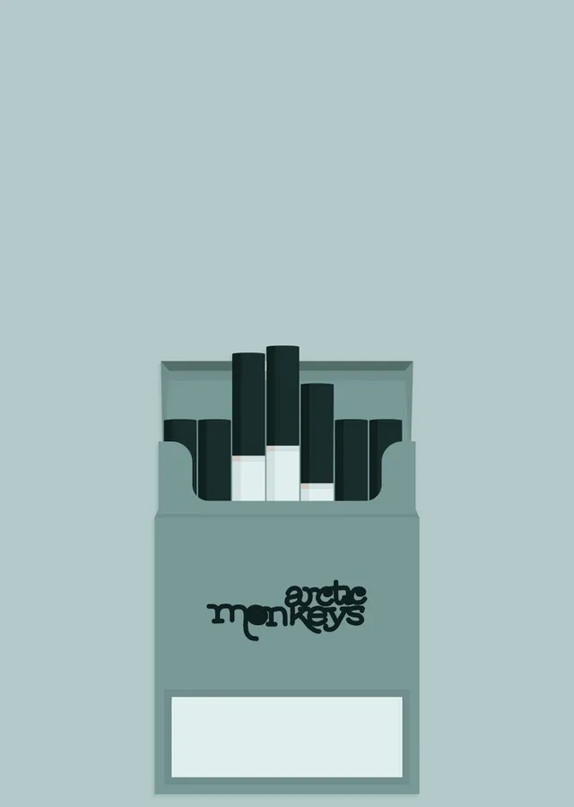 Arctic Monkeys Minimalist - Yeşil Renkli Sigara Kutusu metal tablo