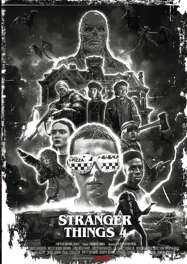 Stranger Things 4 metal tablo