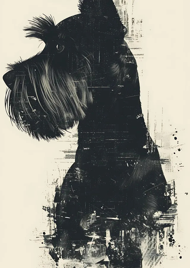 İskoç Terrier Köpeği metal tablo