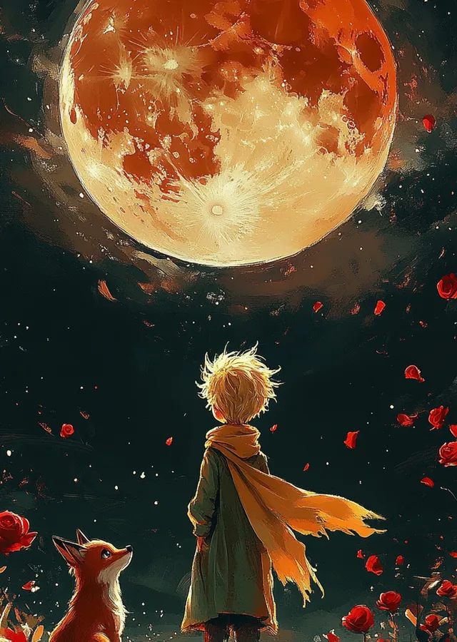Küçük Prens ve Tilki - The Little Prince metal tablo