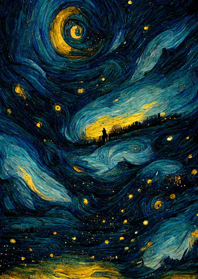 Yıldızlı Gece: Van Gogh'un İkonik Eseri metal tablo