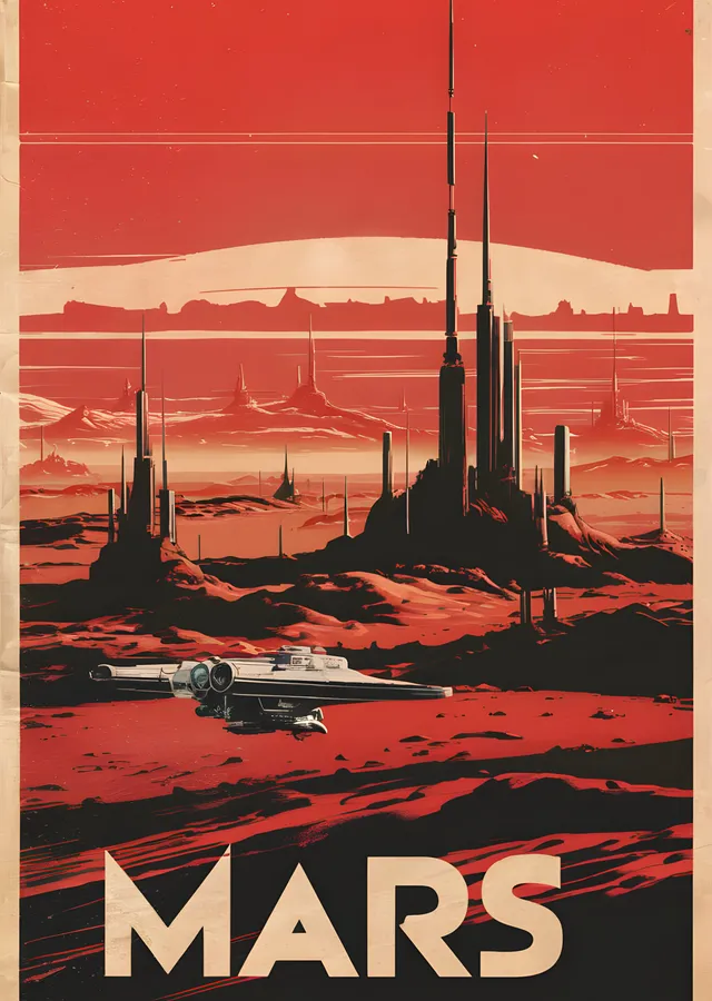 Mars: Uzay Keşif Posterleri metal tablo