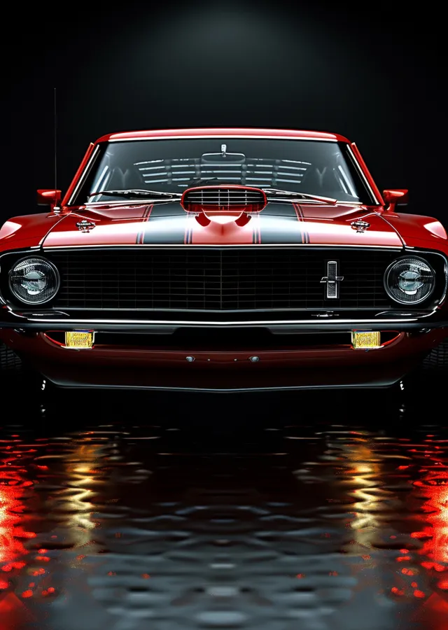 1970 Mustang Mach 1: Spor Araba Efsanesi metal tablo