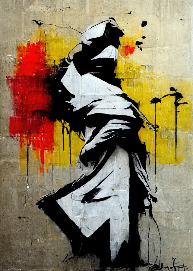 Banksy'nin Gizemli Dansçısı metal tablo