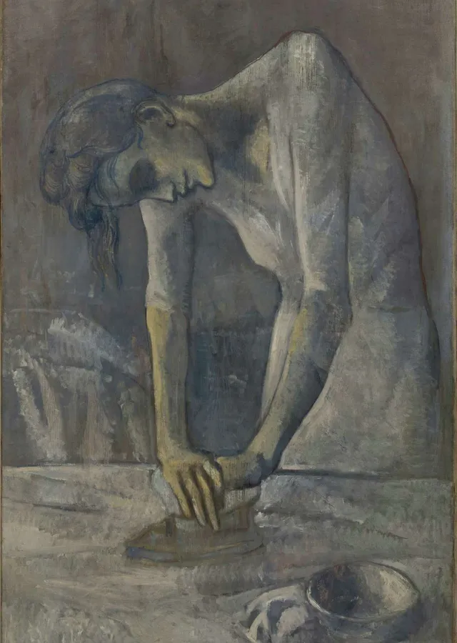 Picasso: Ütü Yapan Kadın metal tablo