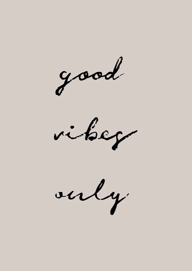 Good Vibes Only: Minimalist metal tablo