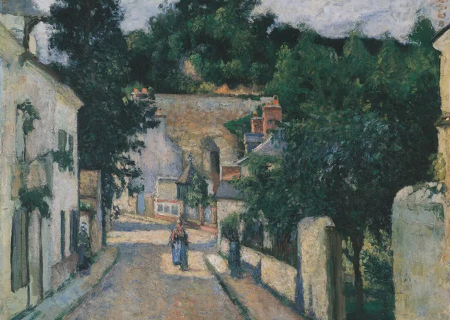 Pontoise'deki Hermitage Caddesi metal tablo
